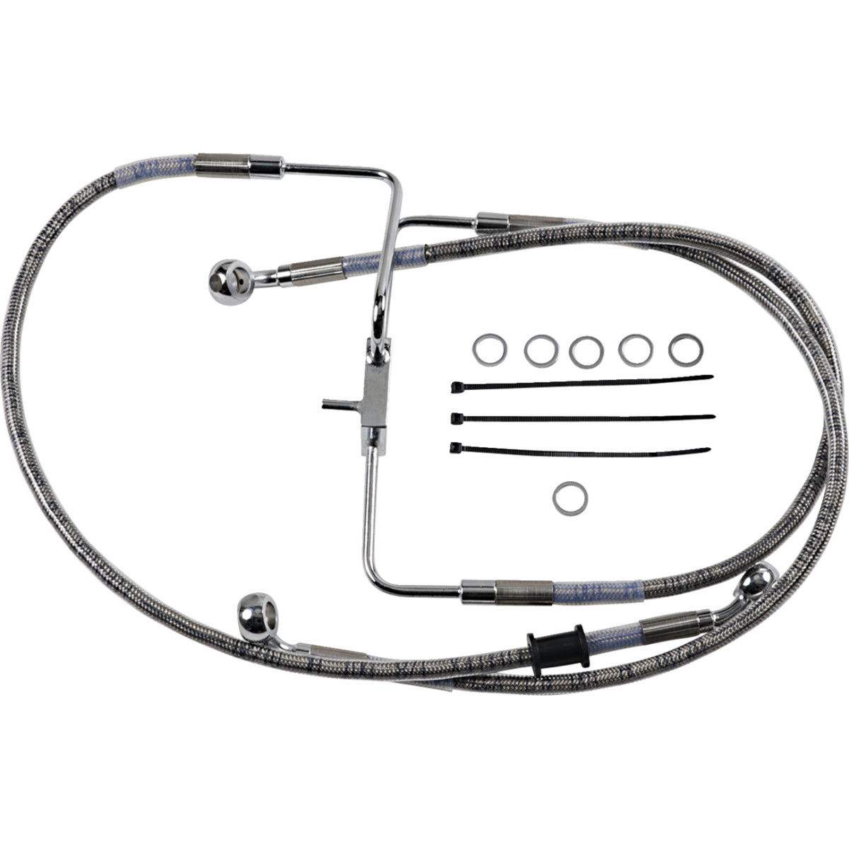 Drag Specialties - Brake Line - +6" - Stainless Steel - XL