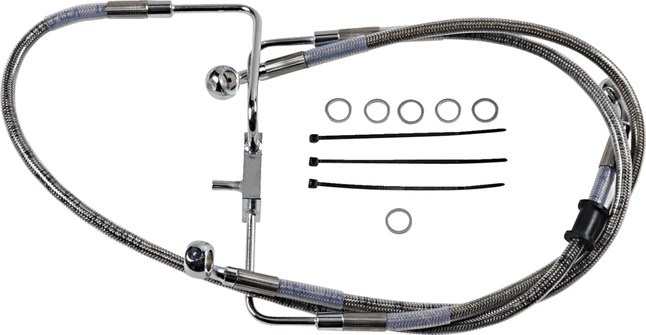 Brake Line - +8" - Stainless Steel - XL