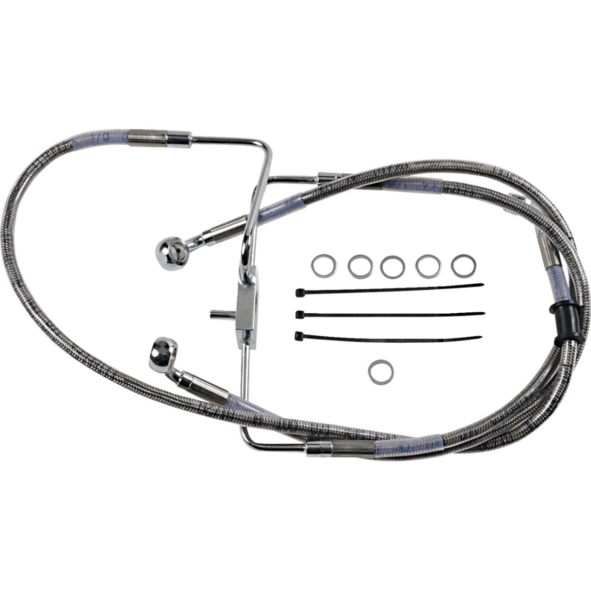 Drag Specialties - Brake Line - +10" - Stainless Steel - XL