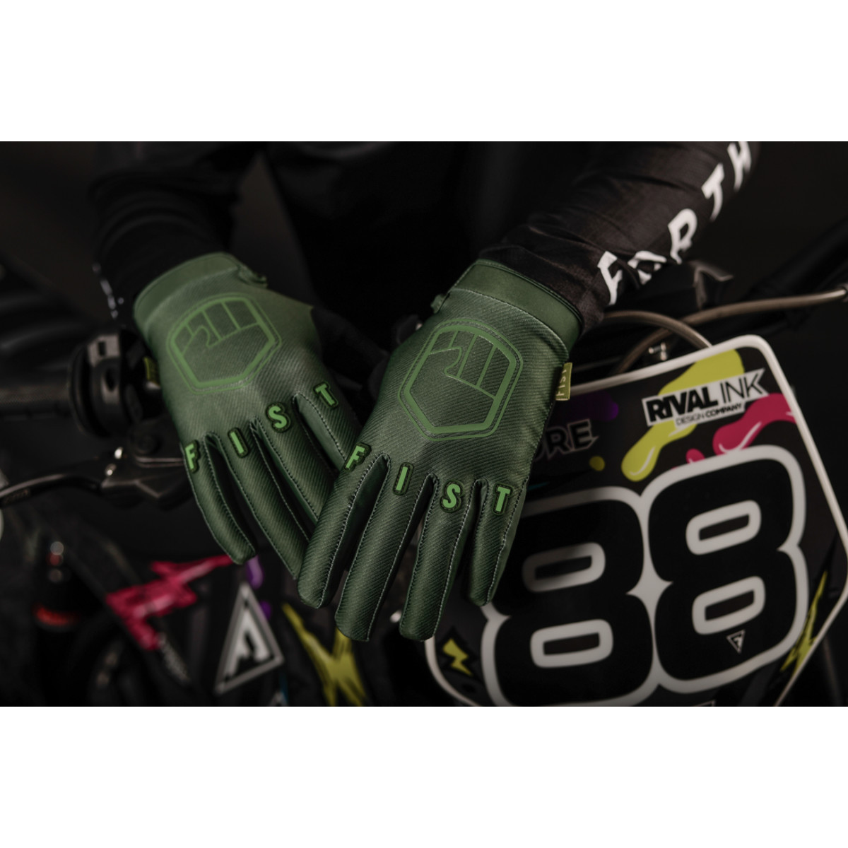 Fist Handwear #F-GS-01529-M - Strapped Earth Stocker Gloves - Olive - Medium