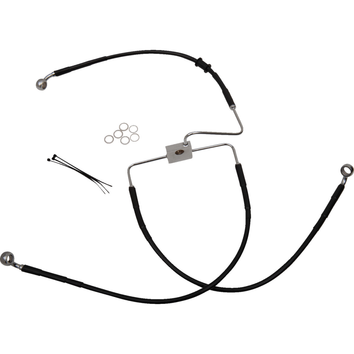 Drag Specialties - Brake Line - Front (Upper) - Black