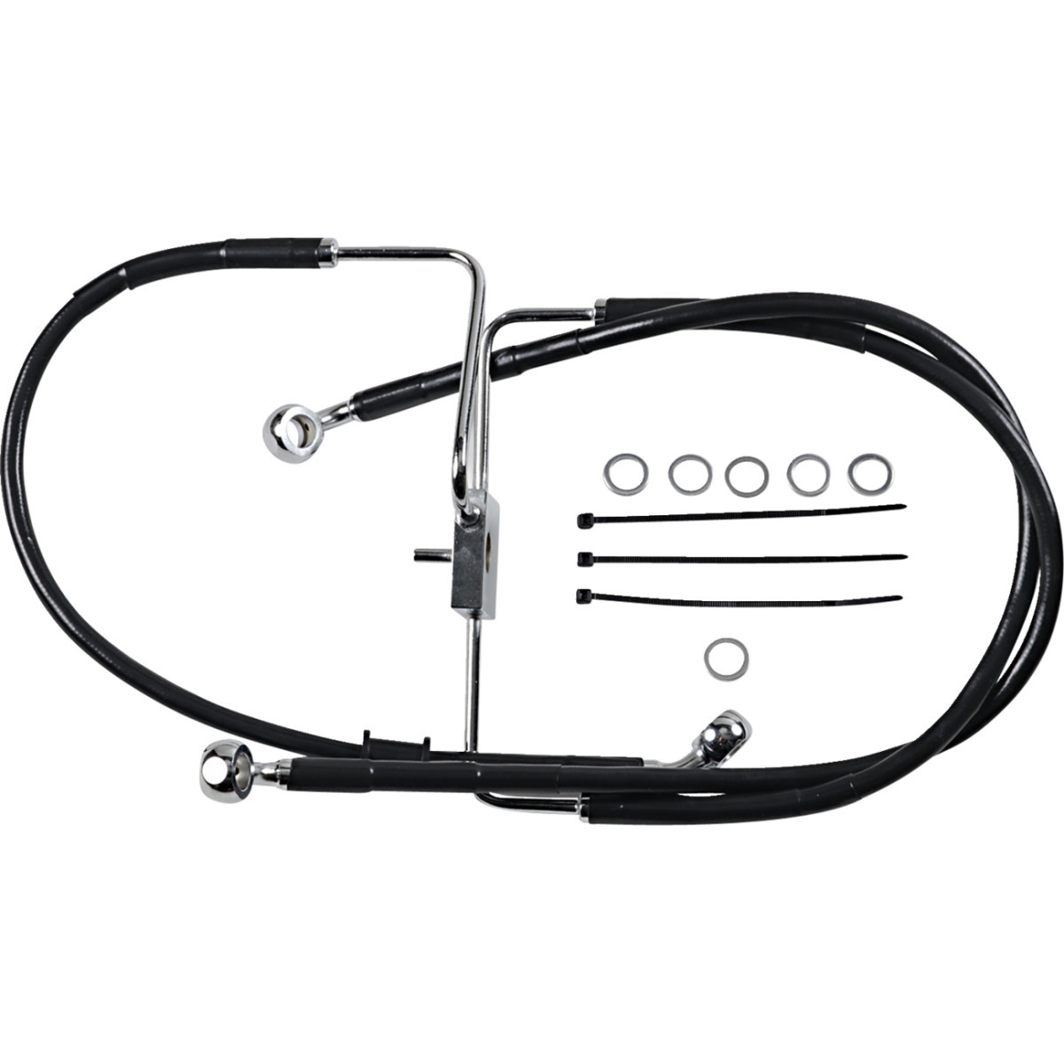 Drag Specialties - Brake Line - +2" - Black - XL