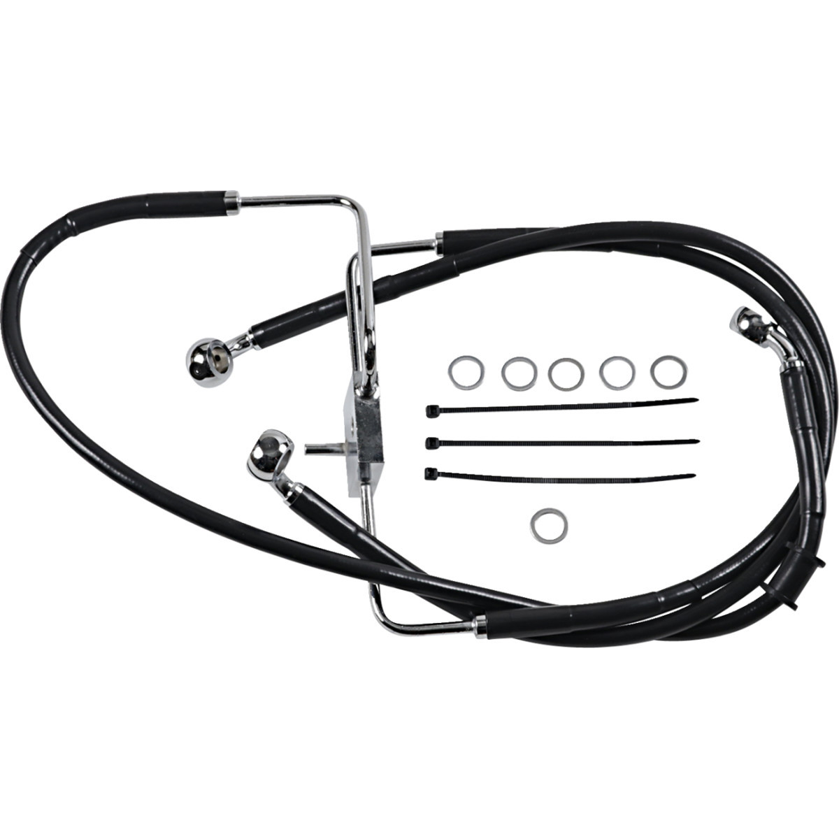 Drag Specialties - Brake Line - +8" - Black - XL