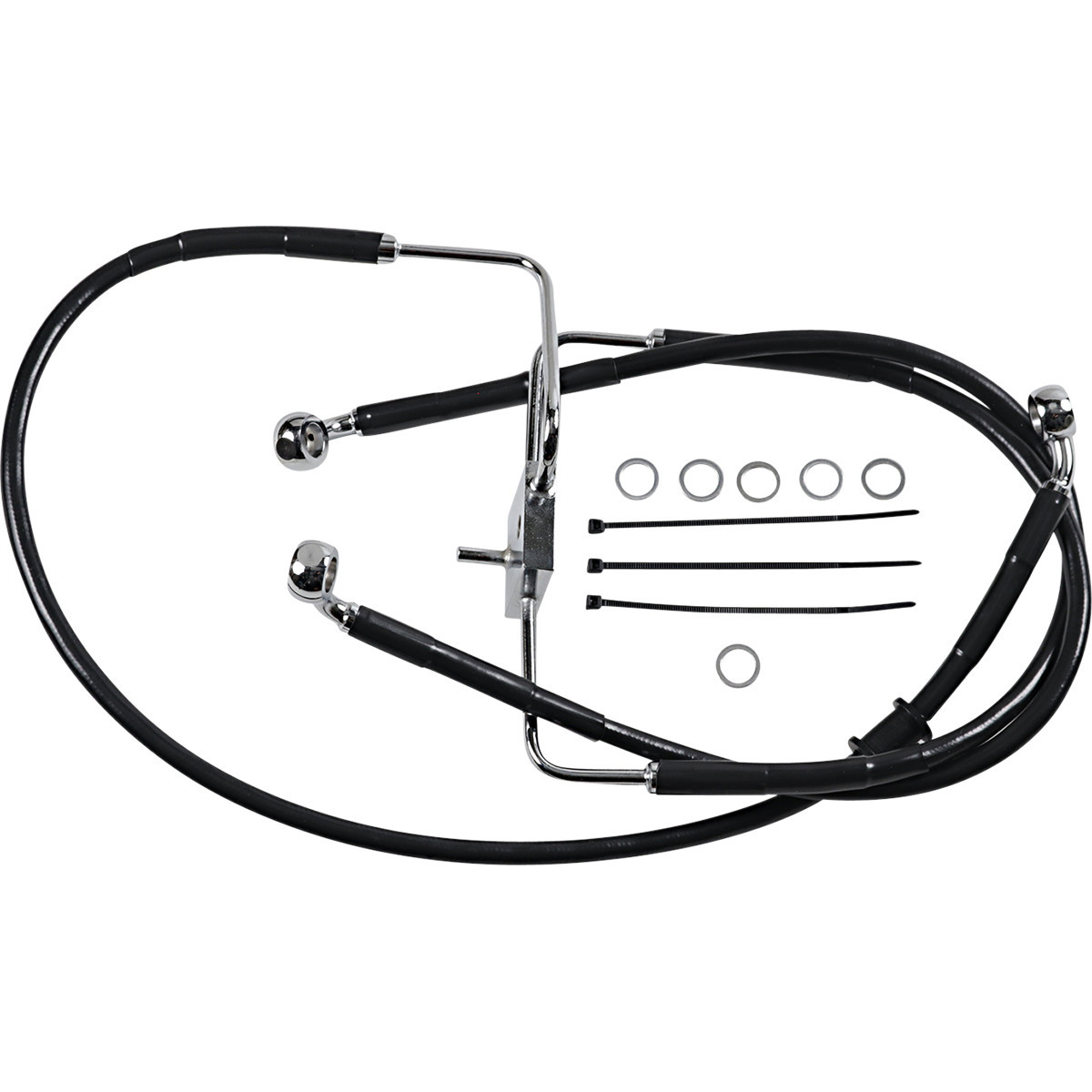Drag Specialties - Brake Line - +10" - Black - XL