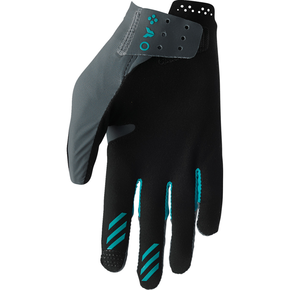 Thor - Women's Sportmode Iconic Gloves - Gray/Aqua - Small