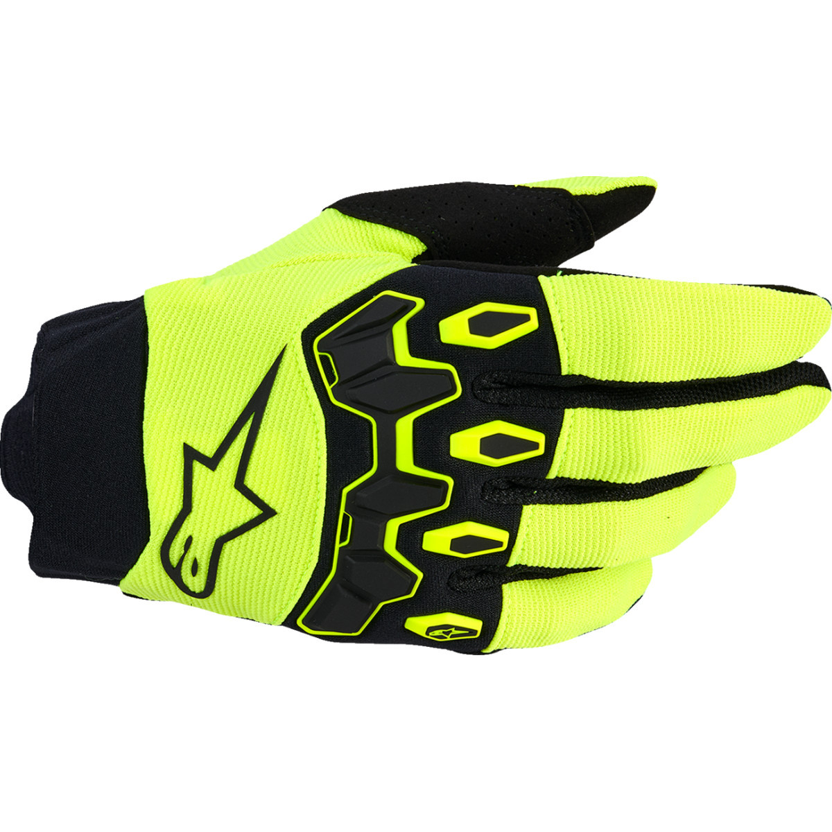 Alpinestars #3540226-551-XS - Youth Full Bore V2 Gloves - Fluo Yellow/Black - XS