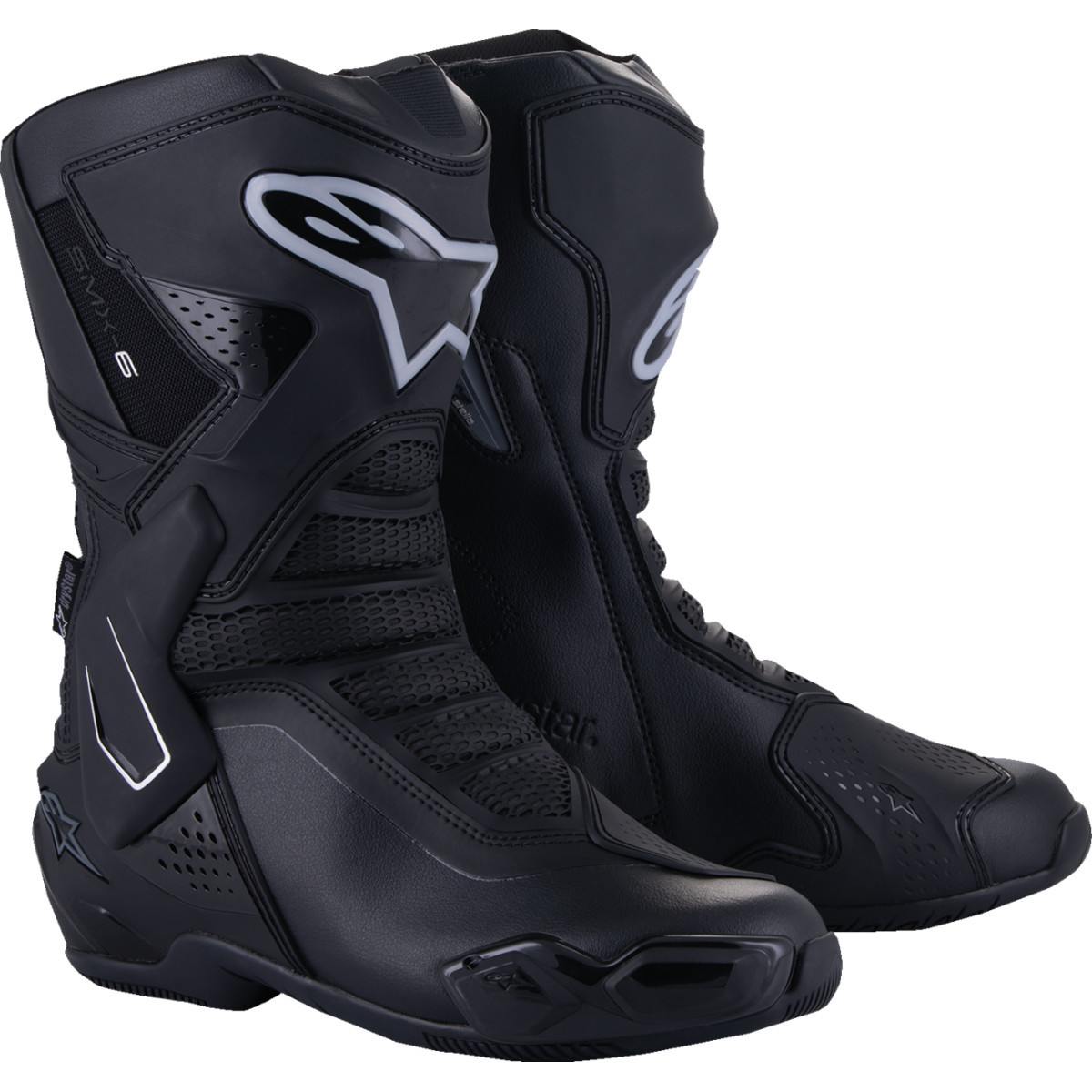 Alpinestars #2243125-119-42 - Stella SMX-6 V3 Drystar® Boots - Black/Silver - US 10 / EU 42