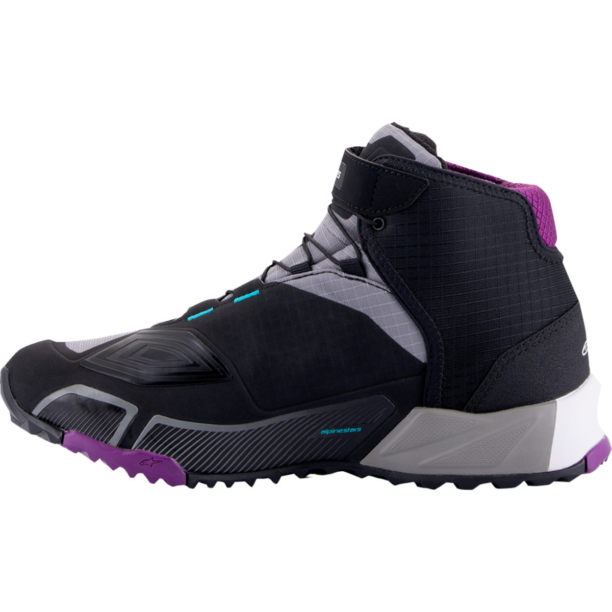 Alpinestars #2611523137065 - Stella CR-X Drystar® Shoes - Black/Gray/Teal/Purple - US 6.5