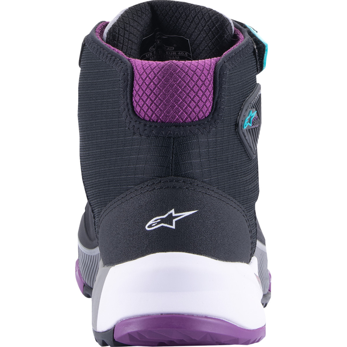 Alpinestars #26115231370115 - Stella CR-X Drystar® Shoes - Black/Gray/Teal/Purple - US 11.5