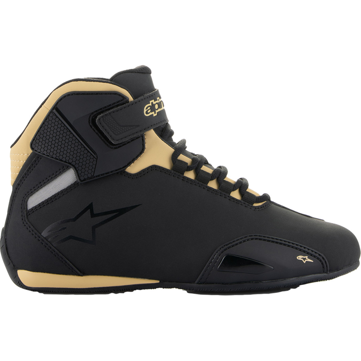 Alpinestars #2515719-1090-6 - Stella Sektor Shoes - Black/Champagne - US 6 / EU 37.5