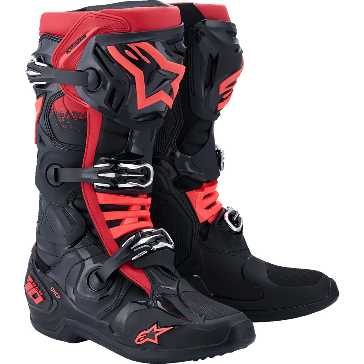 Alpinestars #2010020-13-13 - Tech 10 Boots - Black/Red - US 13 / EU 48