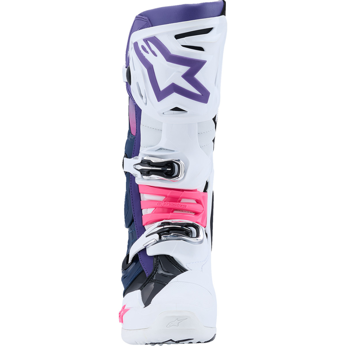 Alpinestars #2010020-2780-11 - Tech 10 Boots - White/Violet/Navy/Pink Fluorescent - US 11 / EU 45.5