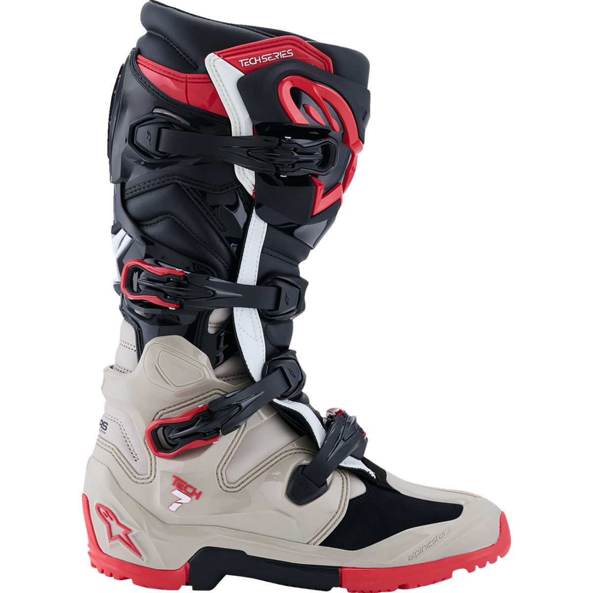 Alpinestars #2010426-1903-14 - Tech 7 Enduro Boots - Black/Light Gray/Bright Red - US 14