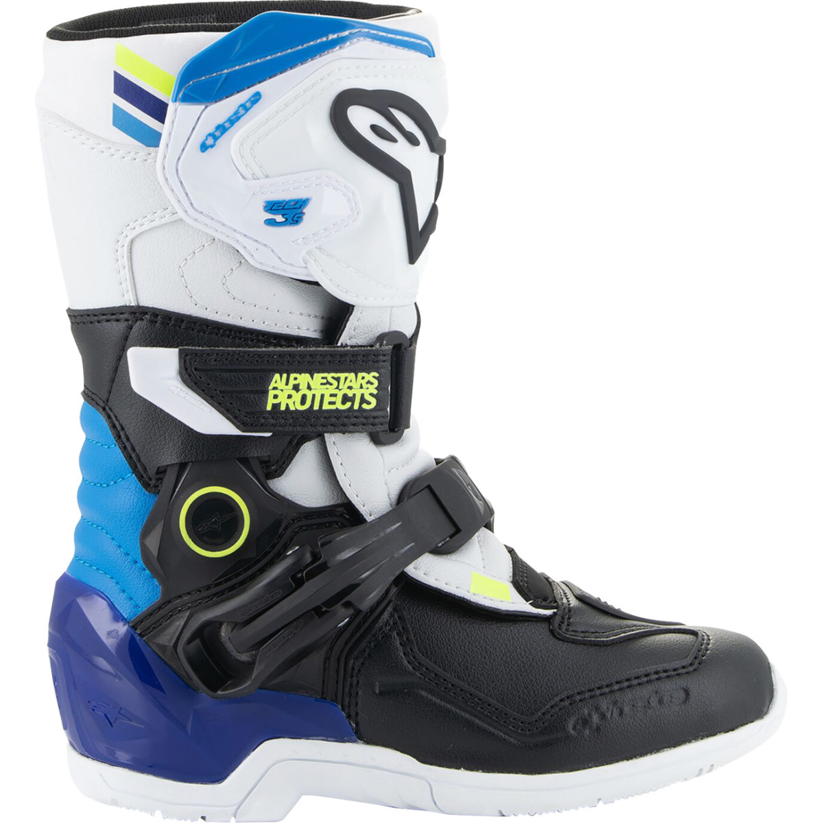 Alpinestars #2014524-2179-11 - Kids Tech 3S Boots - White/Black/Blue - US 11 / EU 29