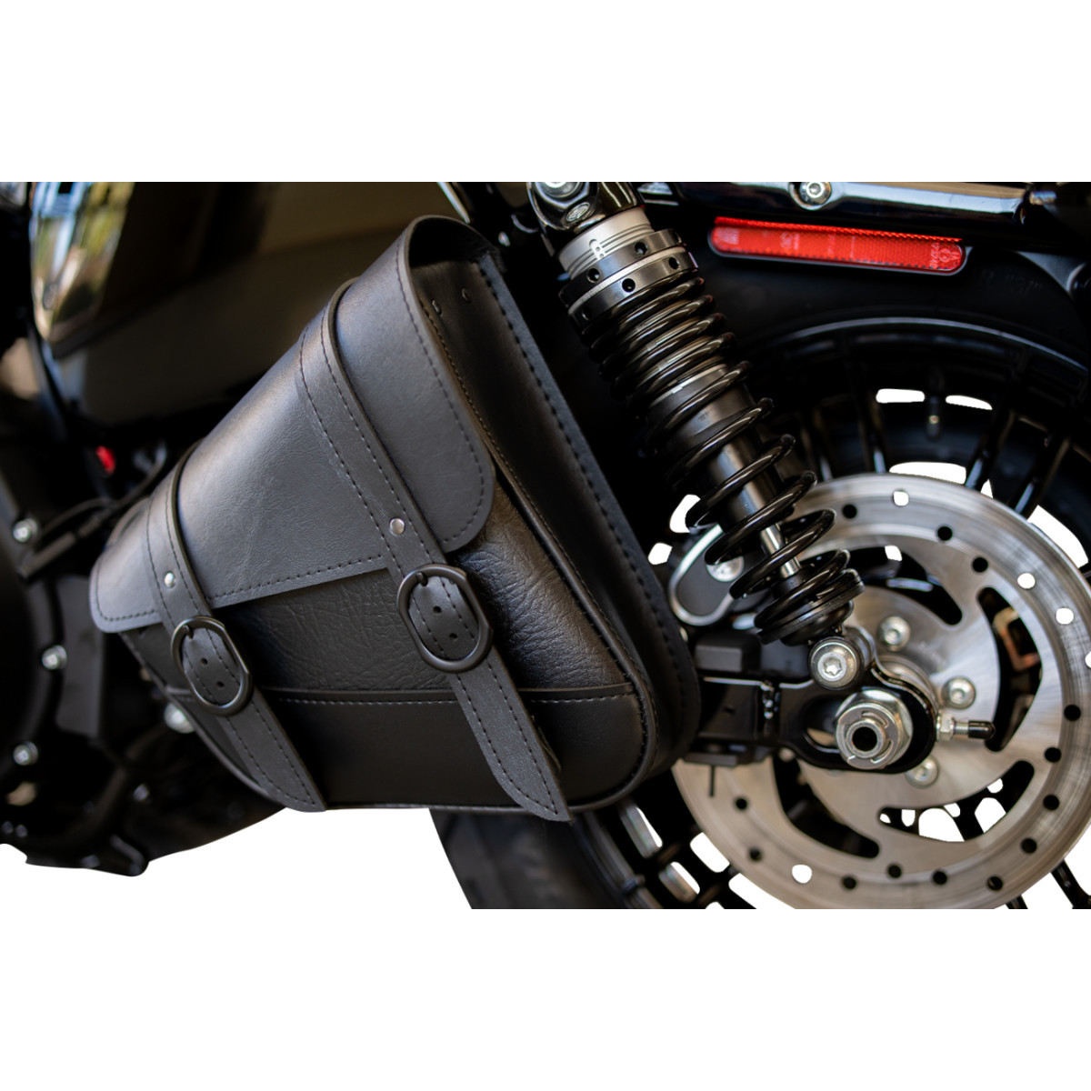 Willie & MAX Luggage #59778-05 - Blackjack Swingarm Bag - Dual Shock - Black