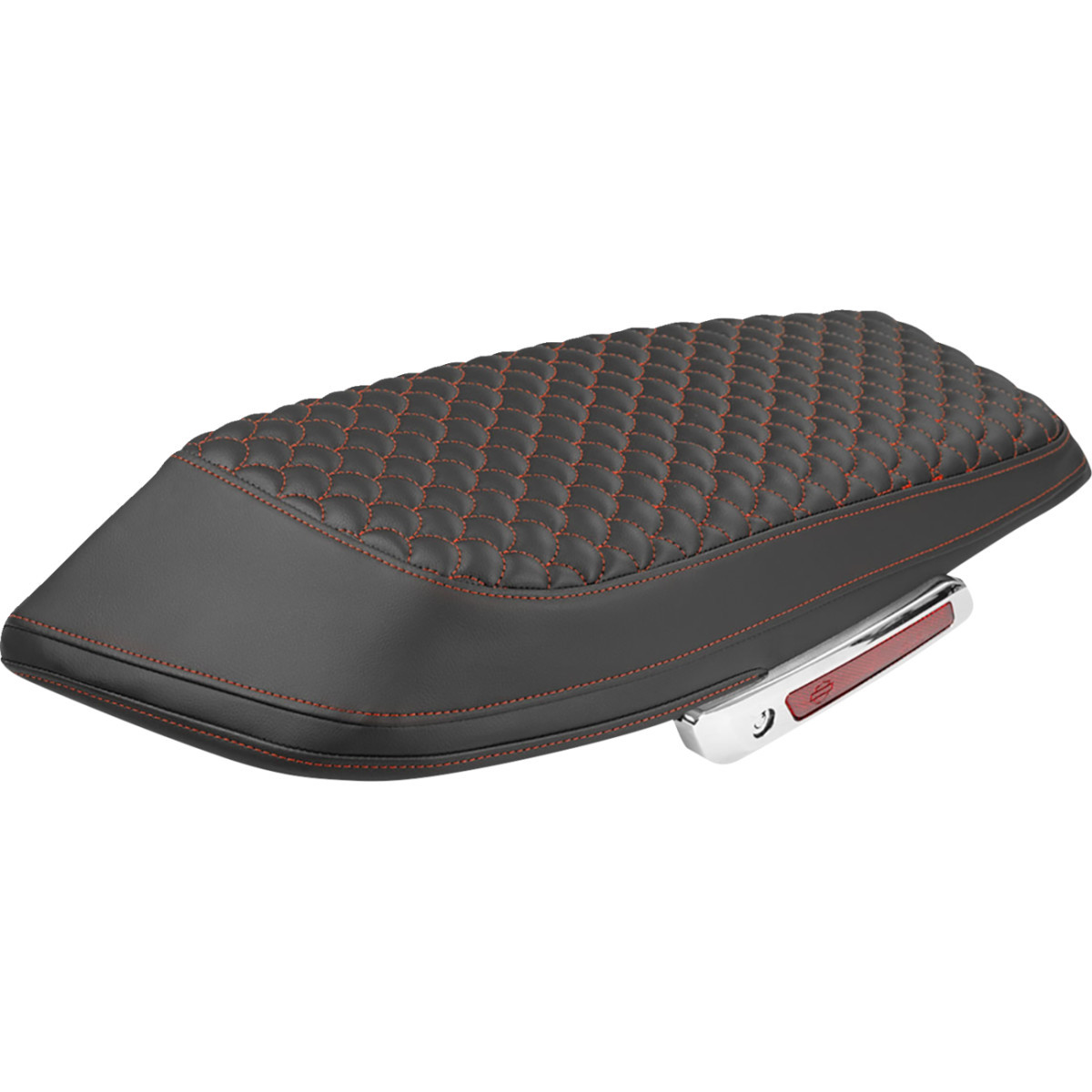 Saddlemen #L870-23-20904 - Saddlebag Lid Covers - Dragon Scale - Red Stitch - FLH/FLT '23-'25