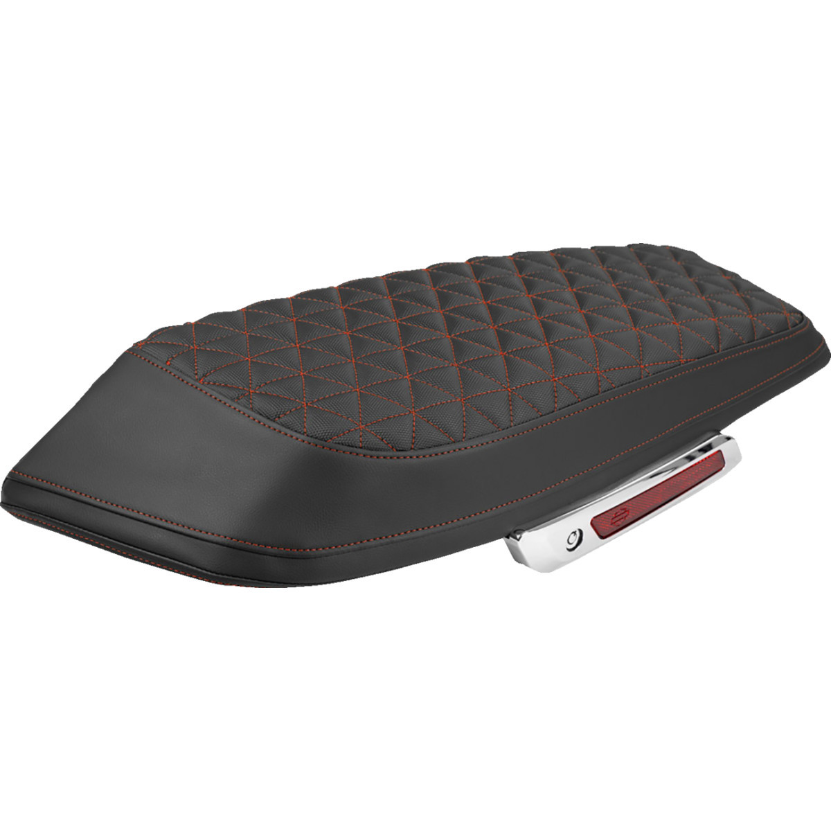 Saddlemen #L870-23-21104 - Saddlebag Lid Covers - Tri-Gripper - Red Stitch - FLH/FLT '23-'25