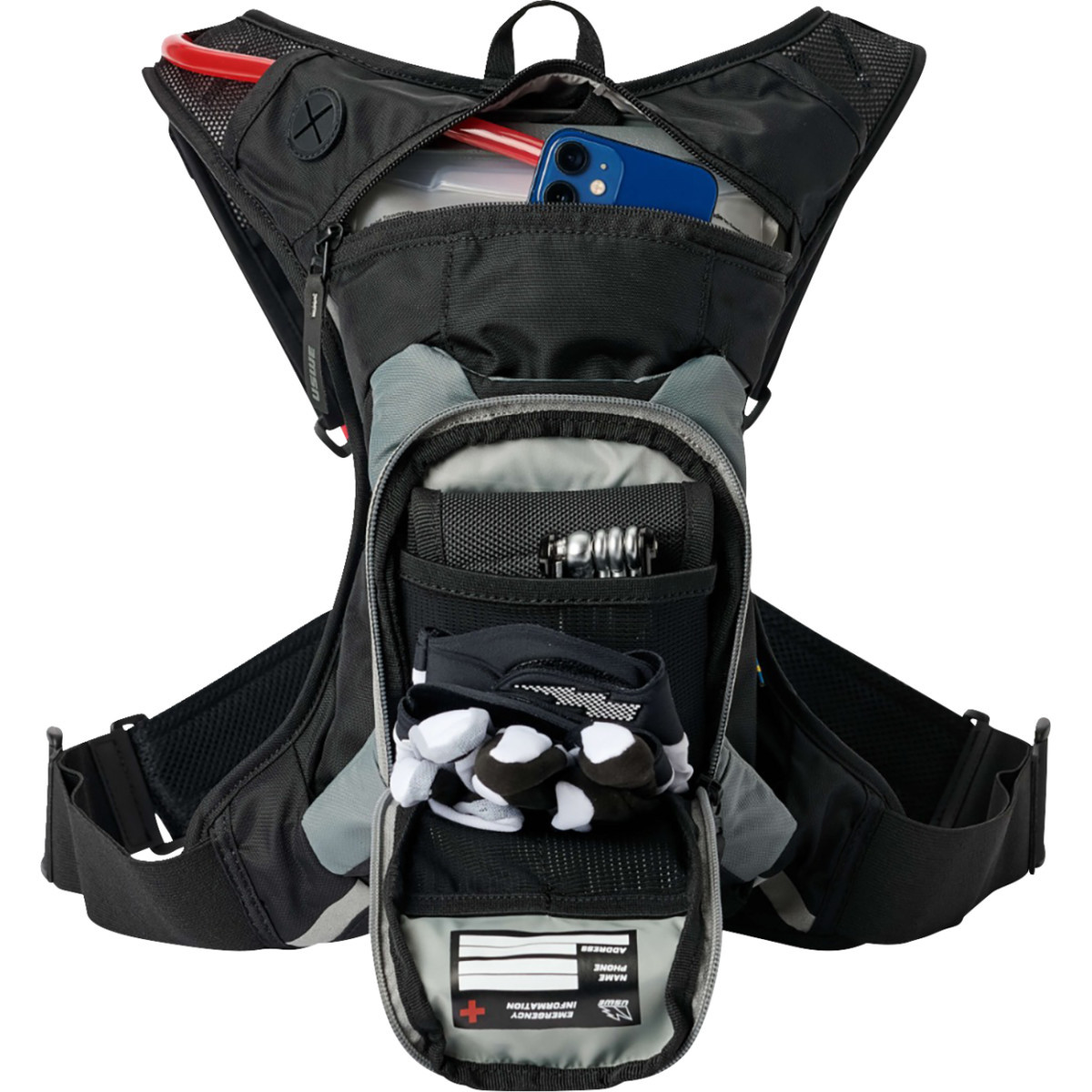 Uswe #5203085001 - Moto Hydration Pack - 3L - Carbon Black/Gray