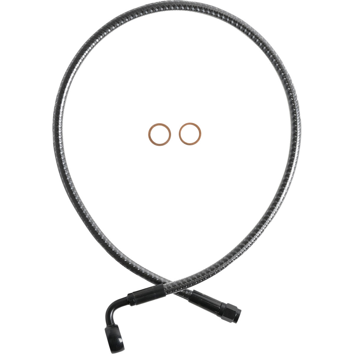 Magnum Shielding #AS778026 - Brake Line - Front - 12 mm - 90° - 26" - KARBONFIBR