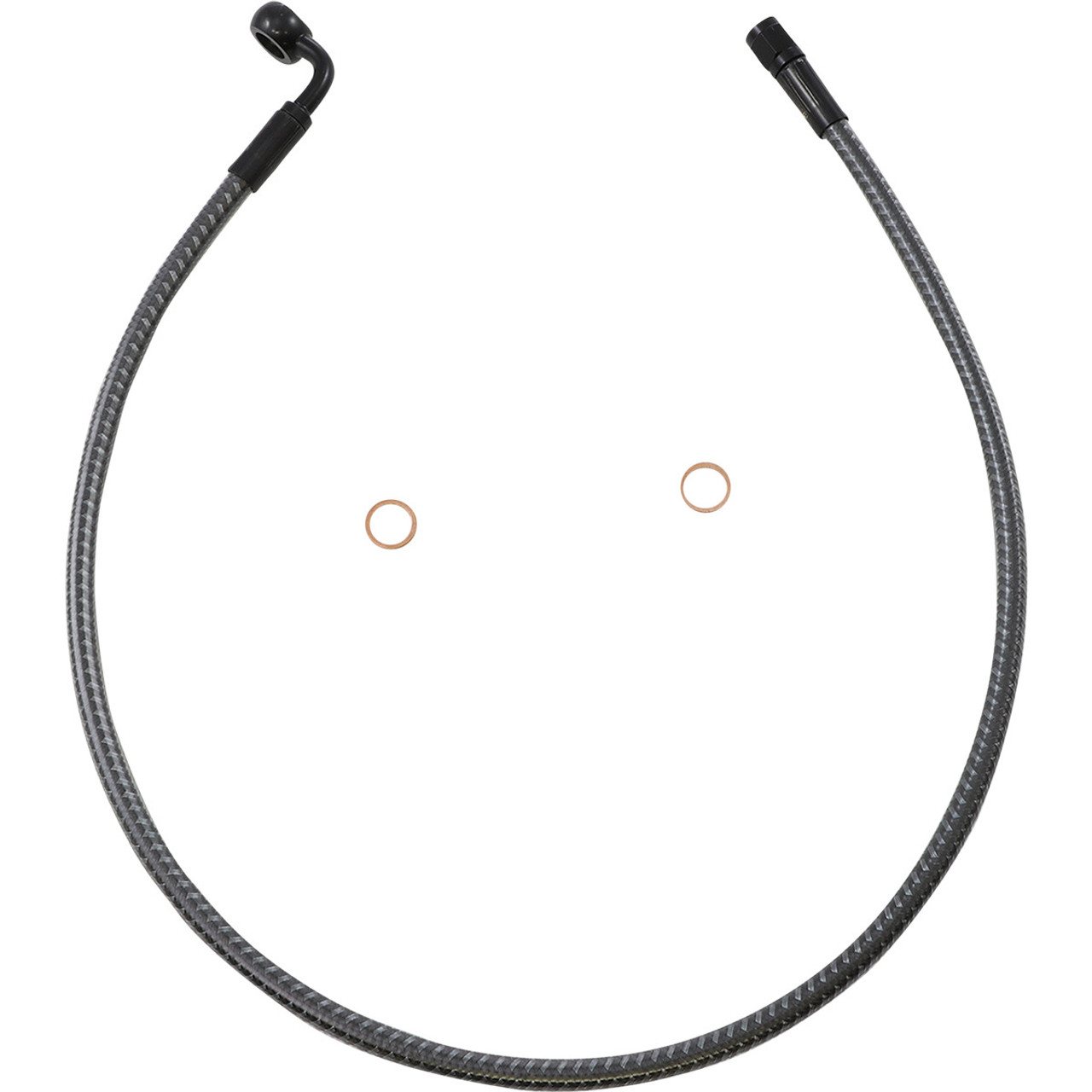 Brake Line - Front - 10 mm - 90° - 28" - KARBONFIBR