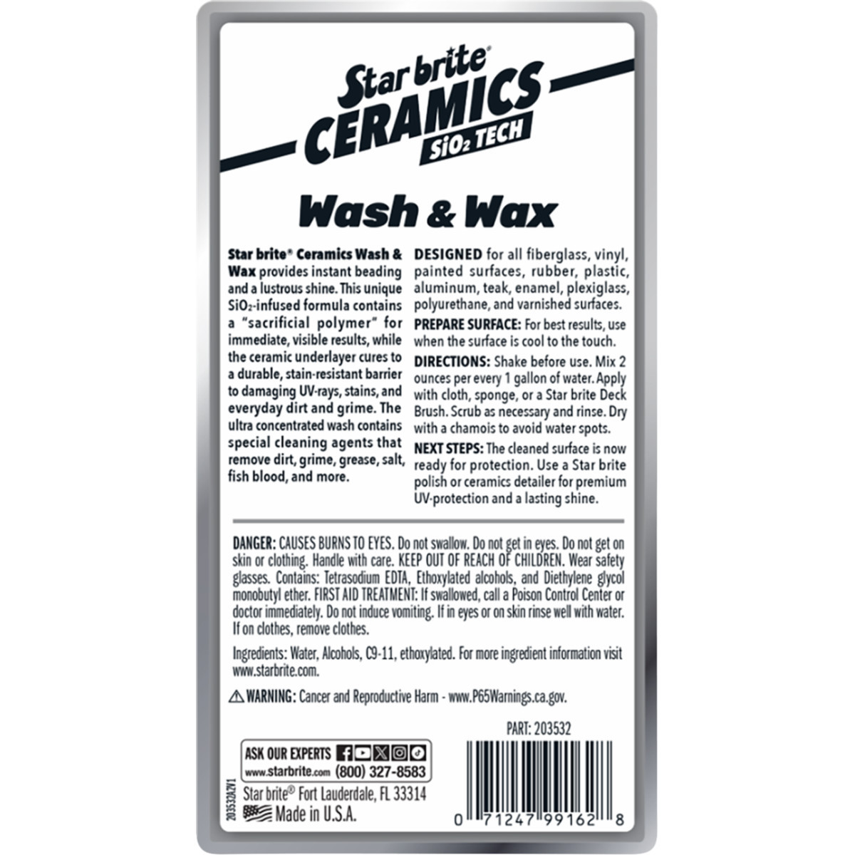 Star Brite #203532 - Ceramic Wash & Wax - 32 U.S. oz