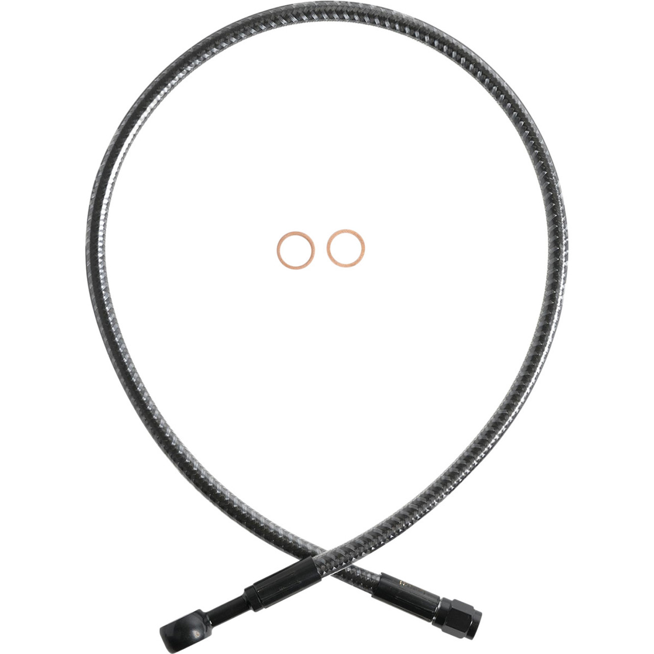 Brake Line - Front - 10 mm - 180° - 25" - KARBONFIBR