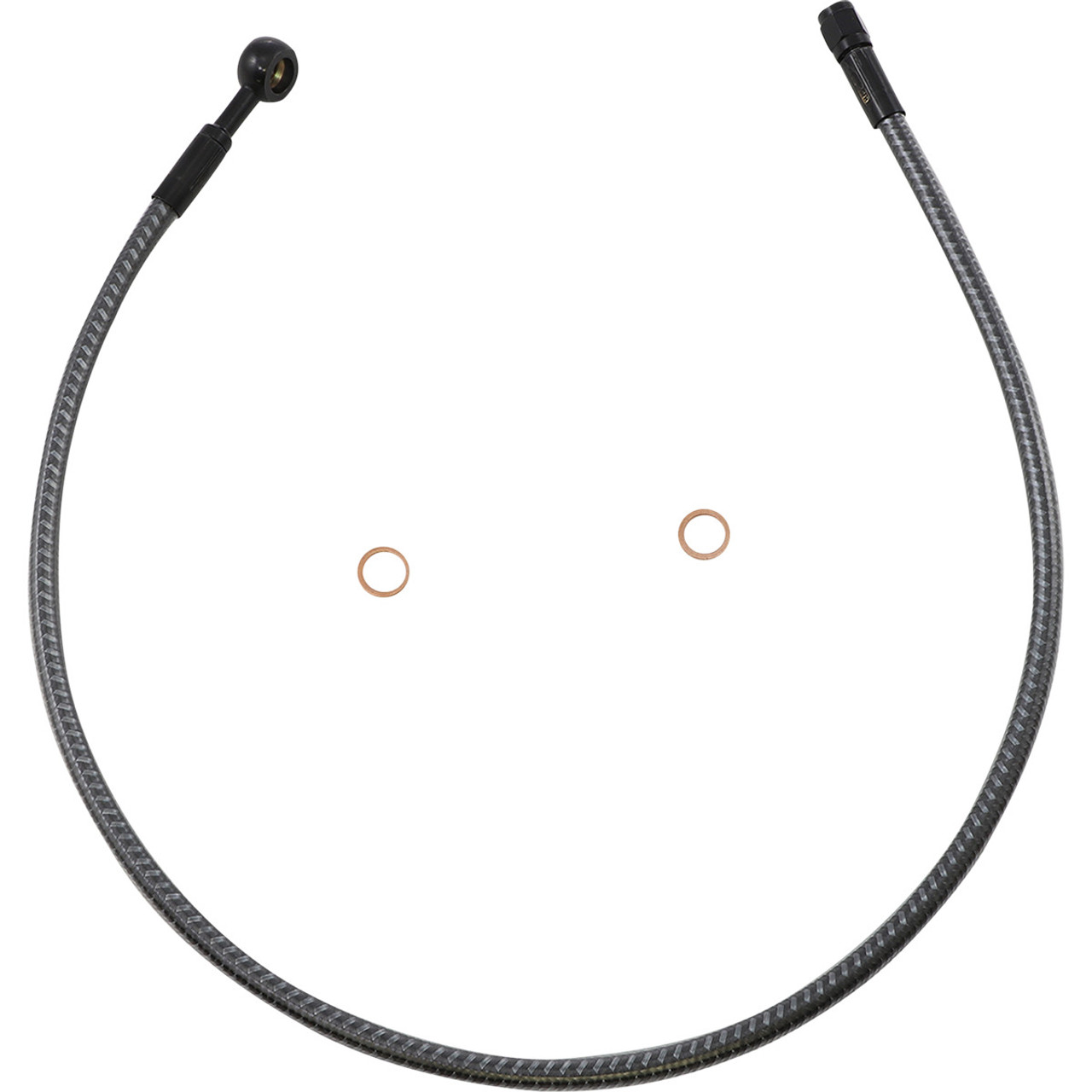 Brake Line - Front - 10 mm - 180° - 28" - KARBONFIBR