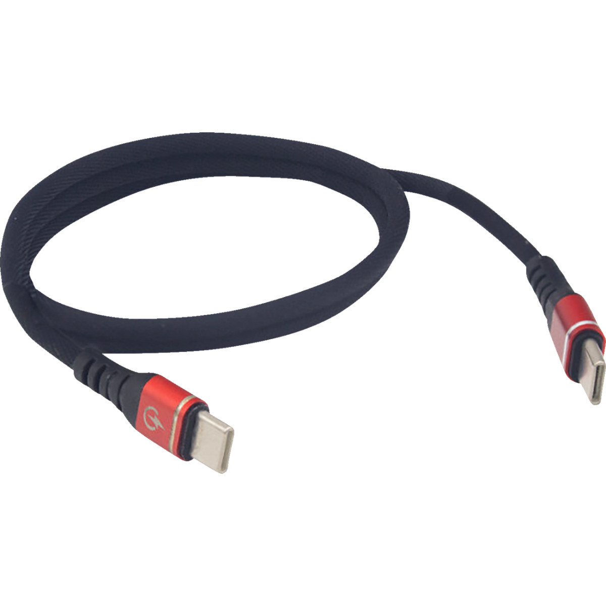 Ridepower #RPUSBCUSBC12 - Male USB-C to Male USB-C Cable - Phone - Charger - 12" - Black/Red