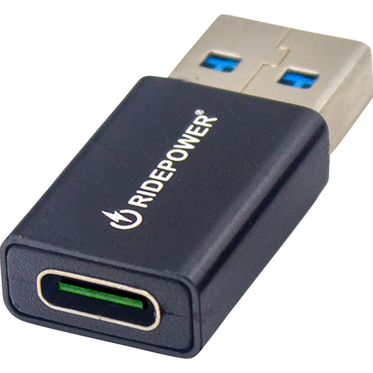 Ridepower #RPUSBUSBCADPT - Male USB to Female USB-C Adapter - Power - Compact - Black