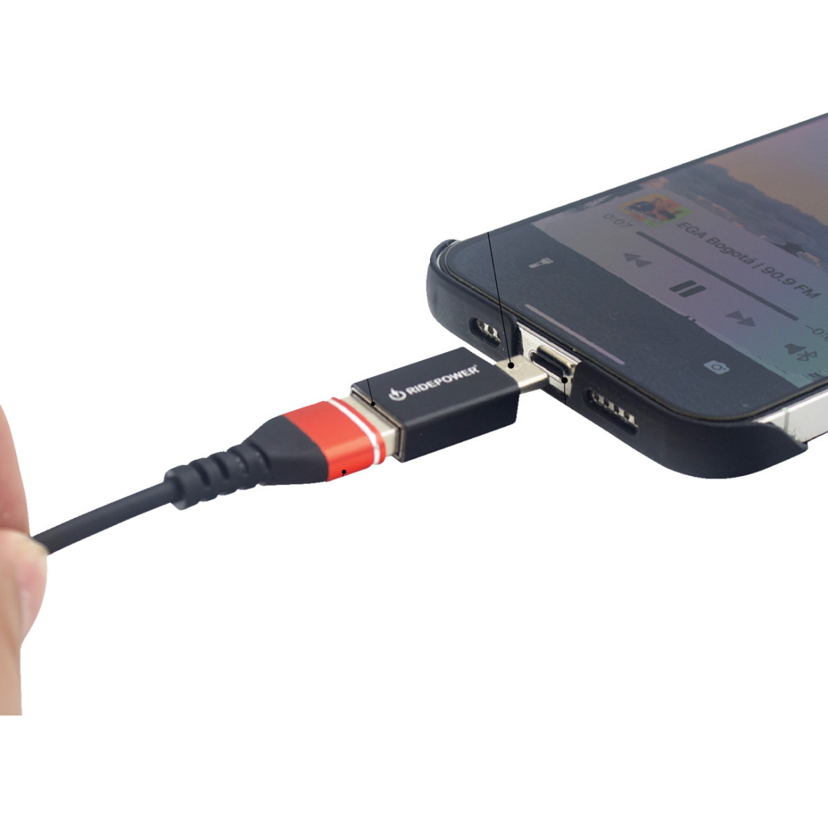 Ridepower #RPUSBCMUSBFADPT - Power Adapter - Female USB to Male USB-C