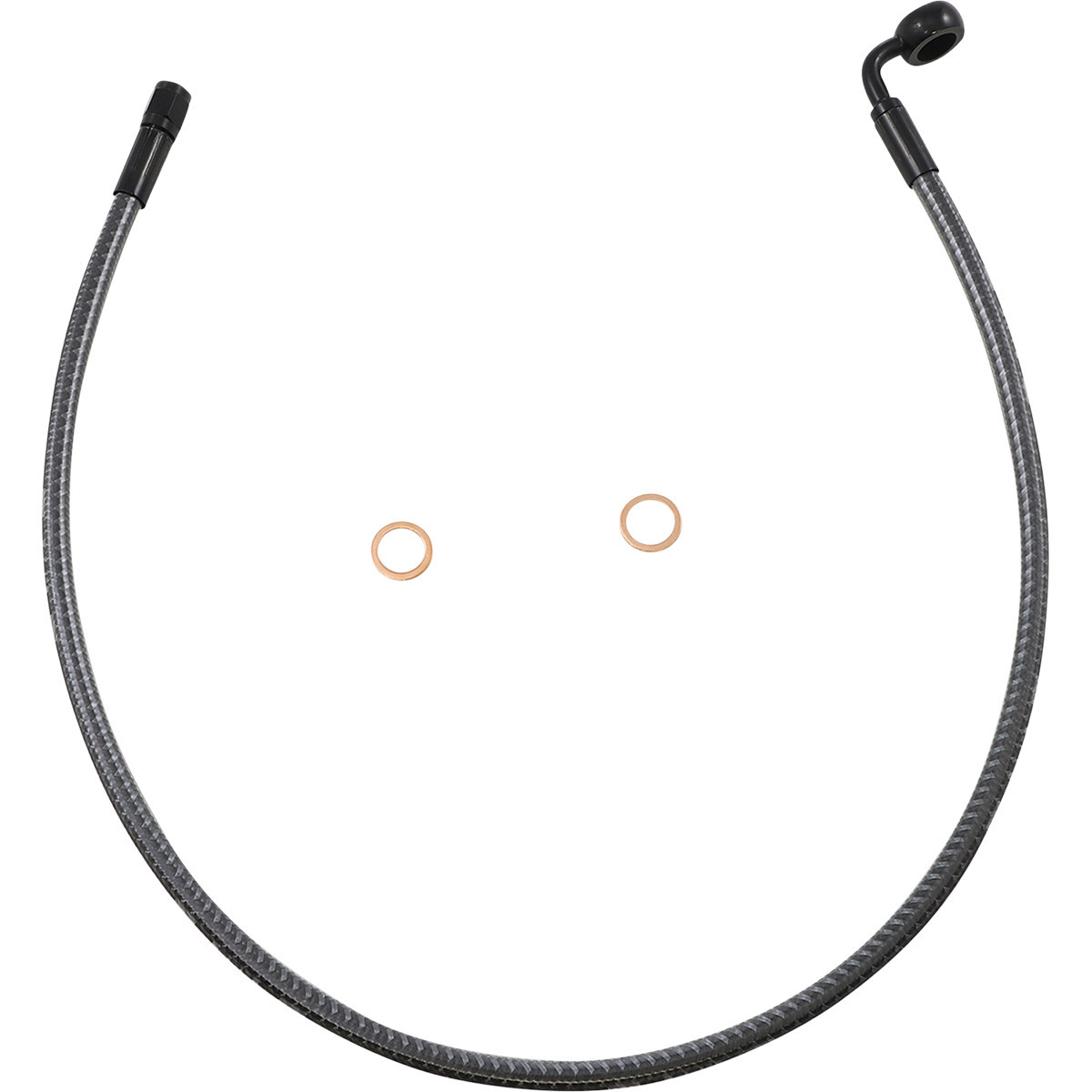 Magnum Shielding #AS778028 - Brake Line - Front - 12 mm - 90° - 28" - KARBONFIBR