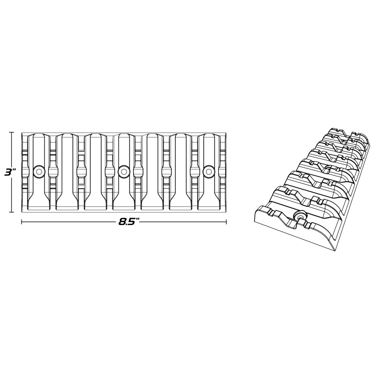 Caliber #13351 - Door Trailer Grip Set