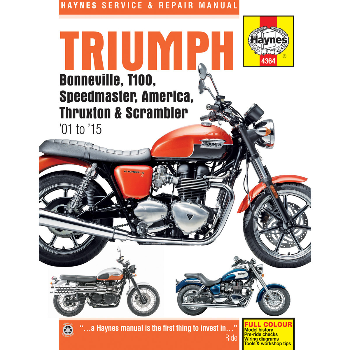 Haynes #M4364 - Manual - Triumph - Bonneville '01-'15