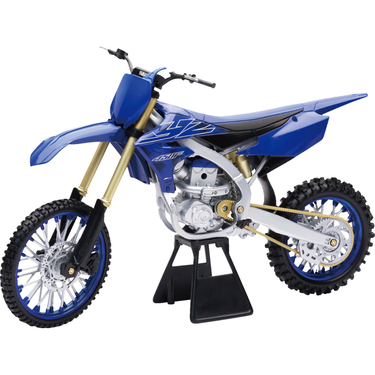 NEW RAY Toys #49703 - Yamaha YZ450F Dirt Bike - 1:6 Scale - Blue/Gold/Black