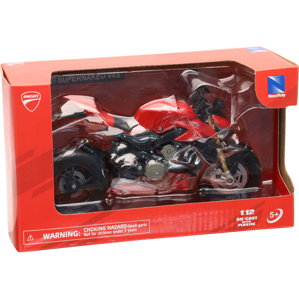 NEW RAY Toys #58273 - Ducati Streetfighter V4 - 1:12 Scale - Black/Red