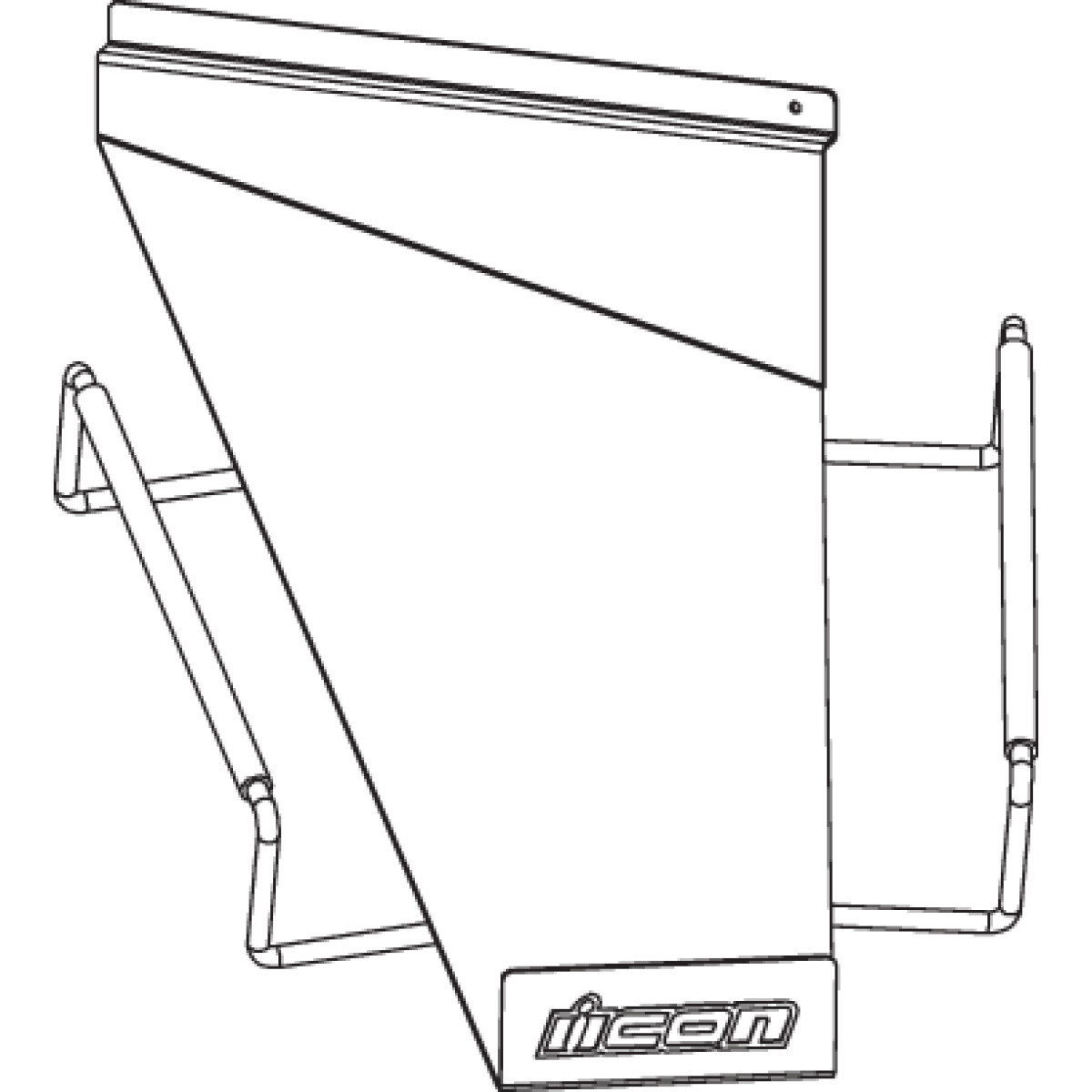 Icon - Slatwall Helmet Display Shelf - Right Hand