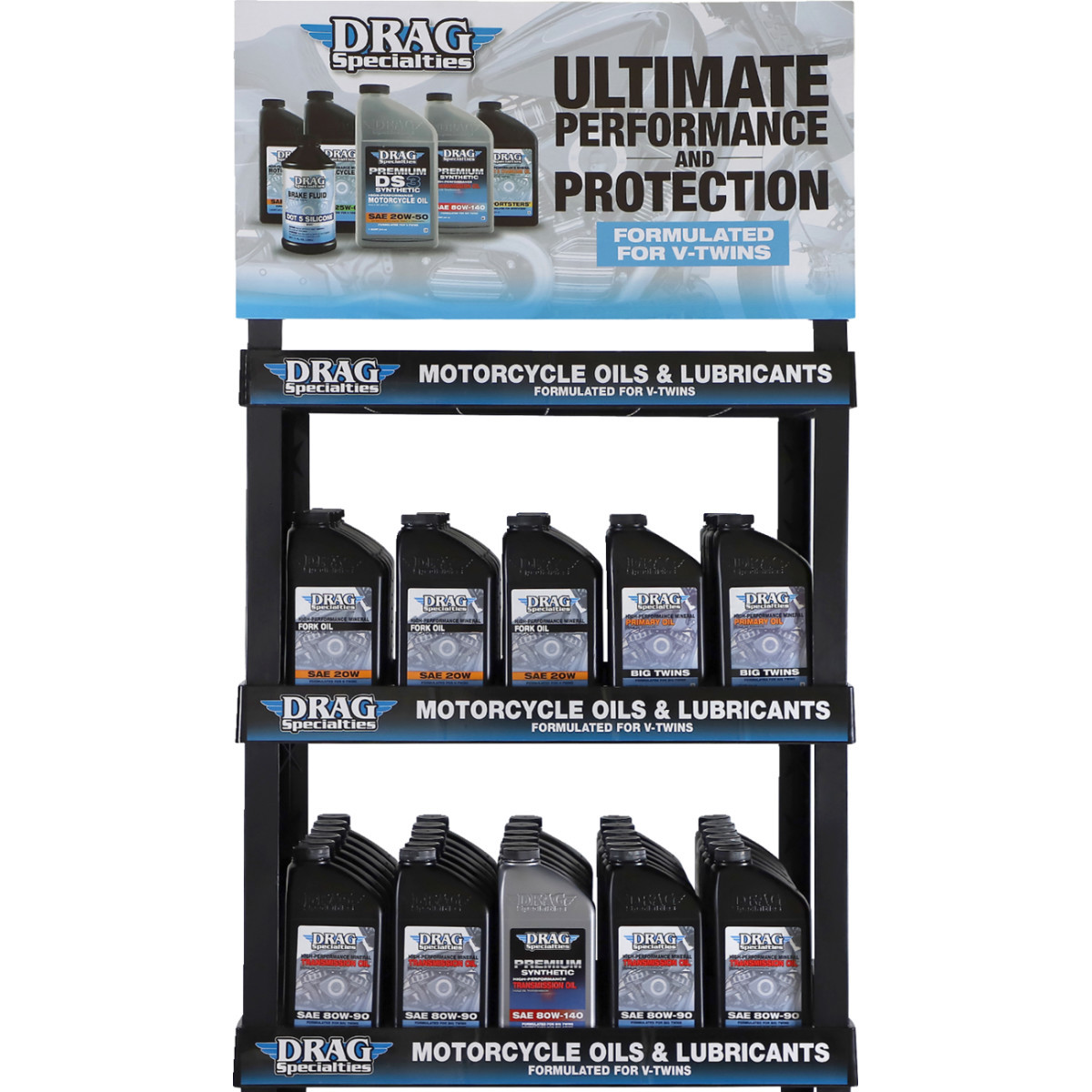 Drag Specialties - Oil Shelf Display