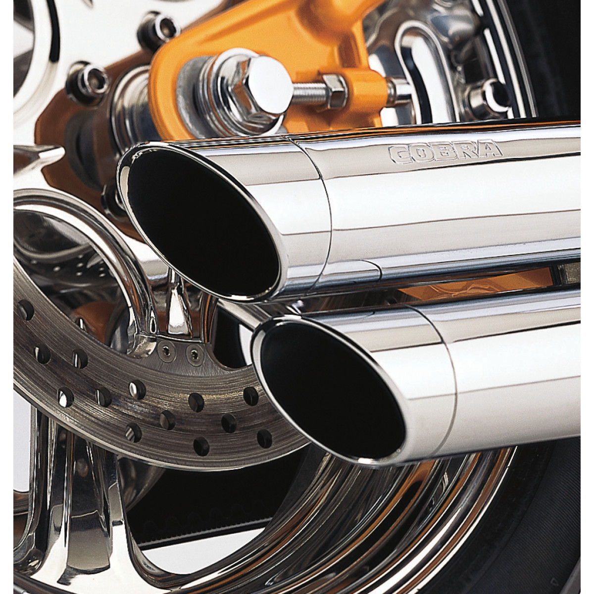 Cobra #6855 - Speedster Slashdown Exhaust - Chrome - '91-'05 Dyna