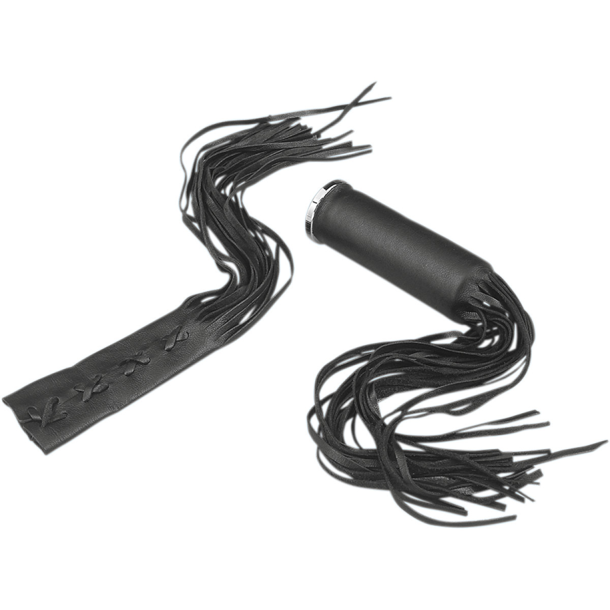 Drag Specialties Seats - Fringed Leather Grip Covers - Rubber Grip