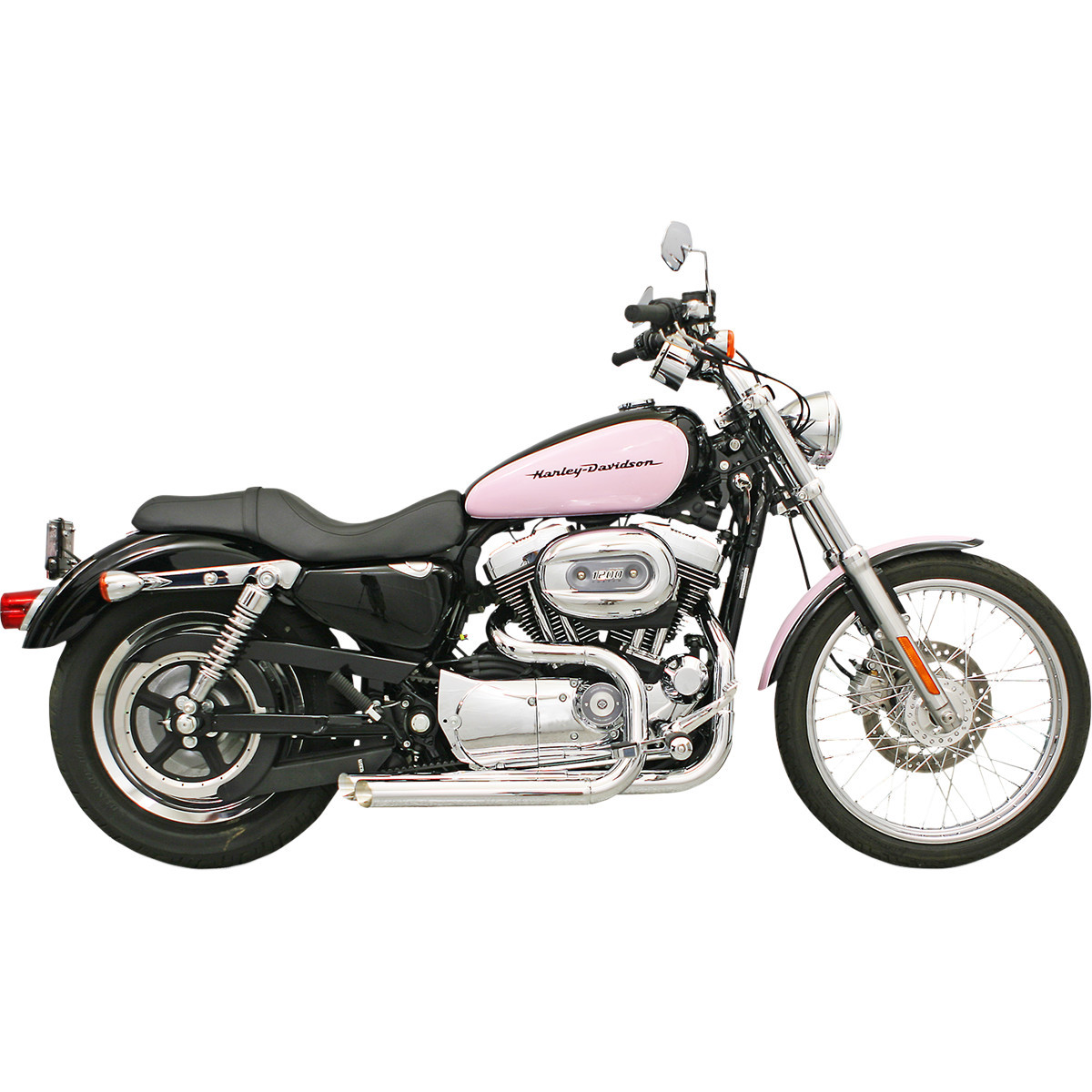 Bassani Xhaust #XL-325F - Pro Street Exhaust - Chrome - '86-'03 XL