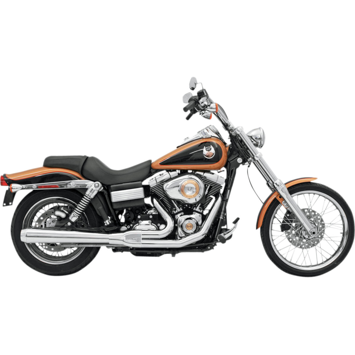 Bassani Xhaust #13111J - Road Rage Exhaust - Chrome - Long - '06-'17 FXD