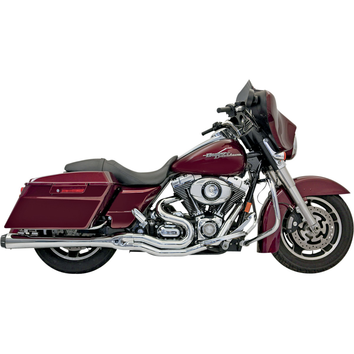 Bassani Xhaust #FLH-767 - Megapower 2:1 Exhaust - 1-3/4" to 1-7/8" to 2" - Chrome