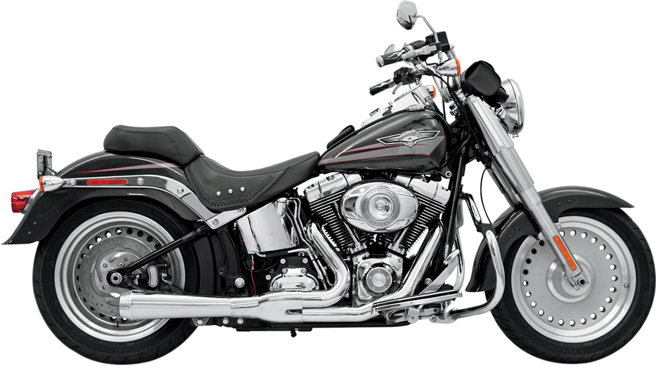 2:1 Exhaust - Chrome - Short - Softail