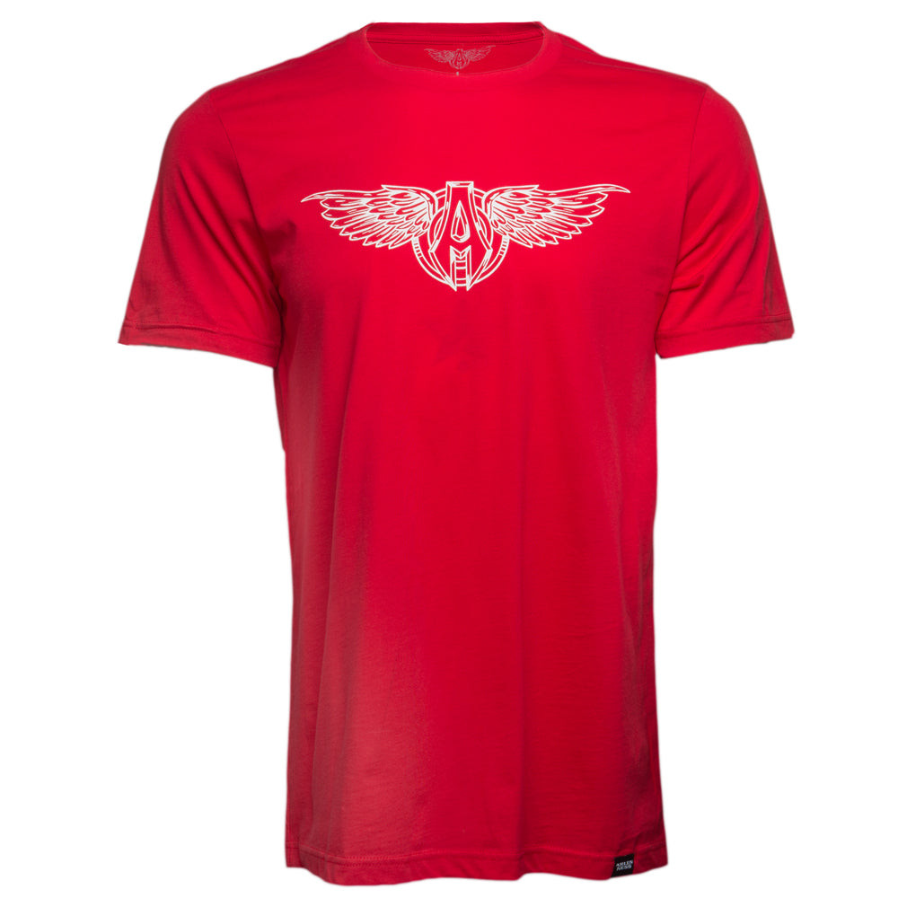 Arlen Ness #22-4973-3X - Sporty Wings T-Shirt, Red - 3X