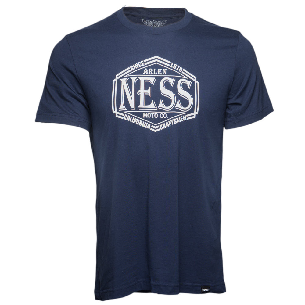 Arlen Ness #22-4985-M - Ness Moto T-Shirt, Blue - Medium