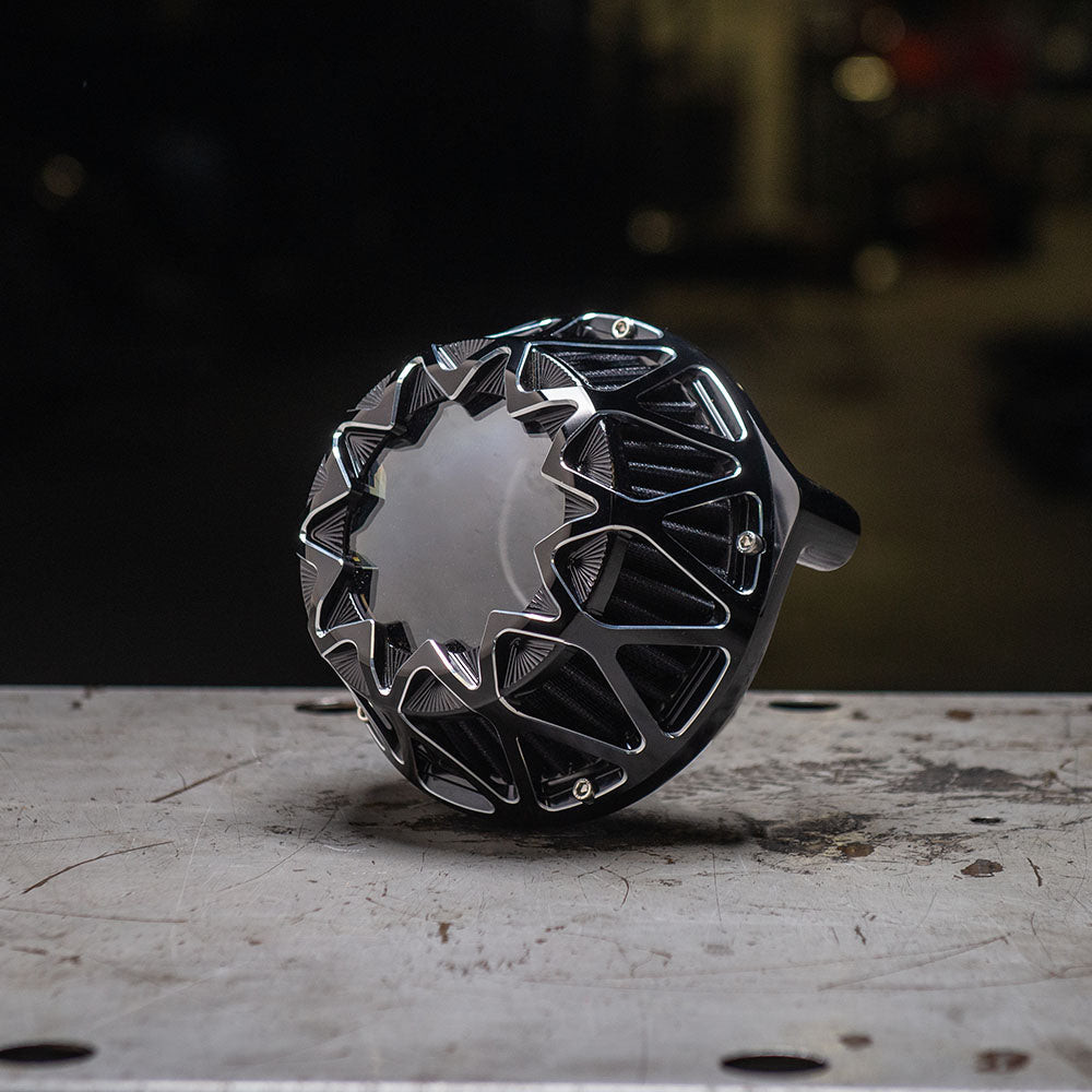 Arlen Ness #600-143 - Crossfire Air Cleaner, Contrast - 22-up RH975 Nightster