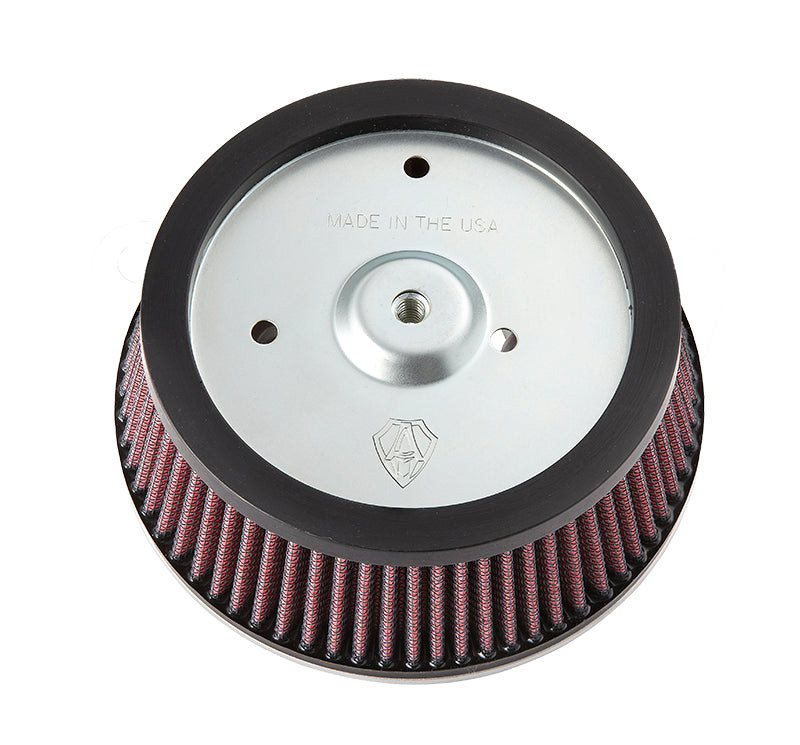 Arlen Ness #50-087 - Stage 1 Big Sucker™ Replacement Air Filters - 99-01 FI FLT (Fuel Injected) / Black cotton /Stainless steel jacket