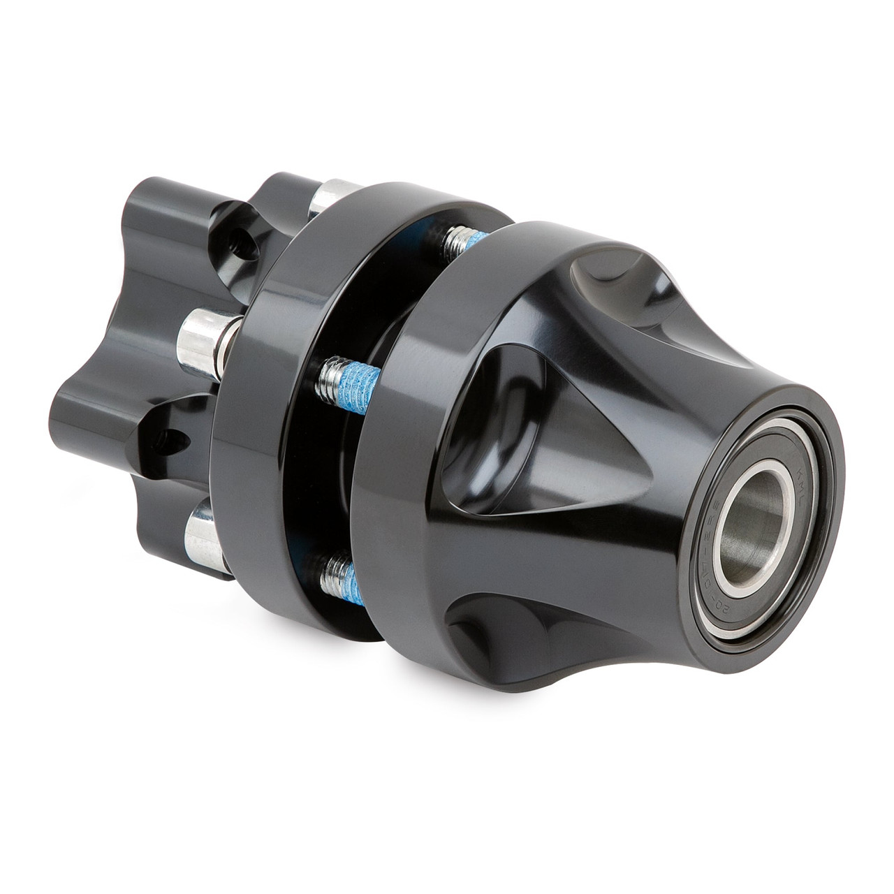 Arlen Ness #71-628 - Cartridge Hub Kit for Front Wheels, Black - 07-14 FXST / Single Disc