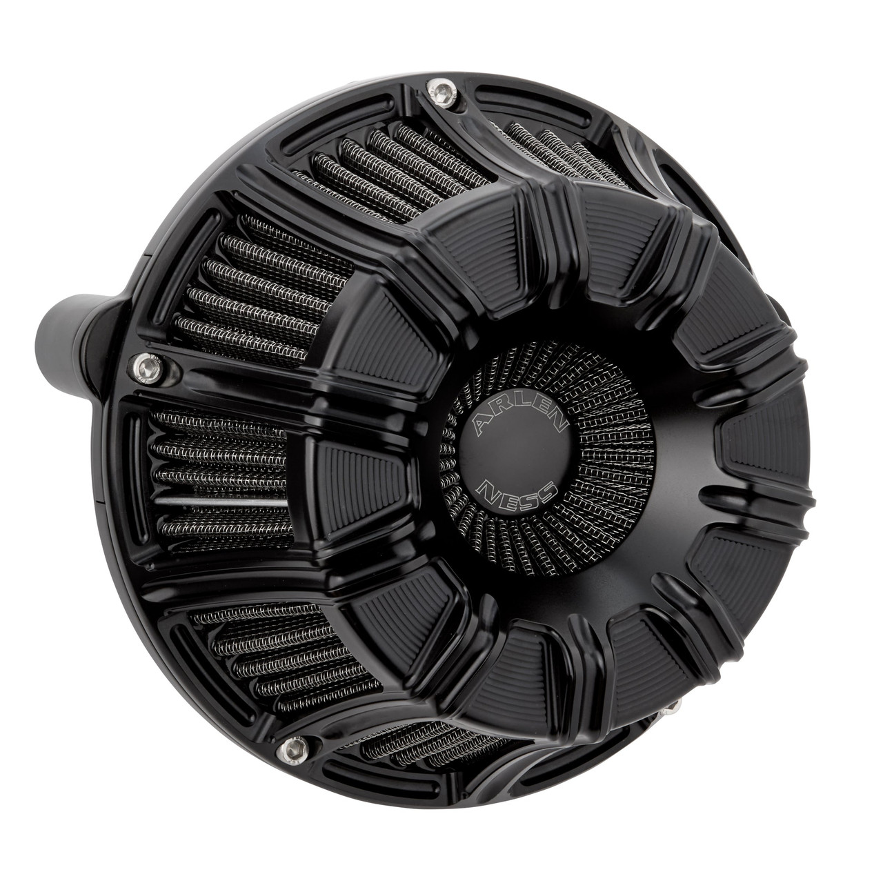 Arlen Ness #600-011 - 10-Gauge® Inverted Series Air Cleaner, All Black - 1991-2021 XL Sportster