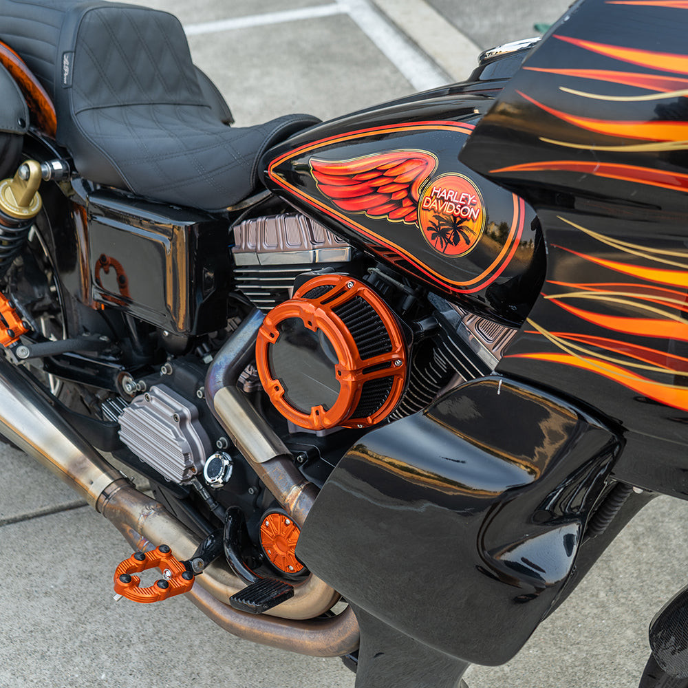 Arlen Ness #600-126 - Method® Air Cleaner, Orange - 22-up RH975 Nightter